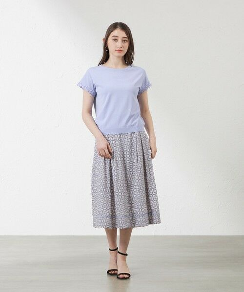 AMACA / アマカ ニット・セーター | ライトレーヨンストレッチレース付プルオーバー | 詳細2