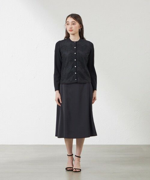 AMACA / アマカ ニット・セーター | 【Anniversary Piece】ライトレーヨンストレッチレース付ニットカーディガン | 詳細1