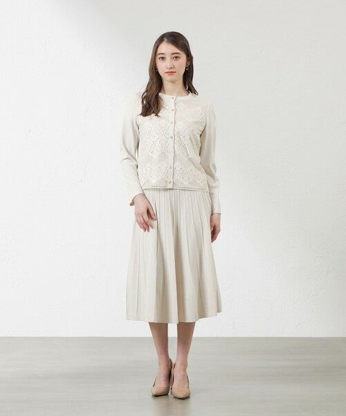 AMACA / アマカ ニット・セーター | 【Anniversary Piece】ライトレーヨンストレッチレース付ニットカーディガン | 詳細2