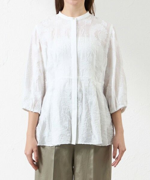 AMACA / アマカ シャツ・ブラウス | カットジャガードタックブラウス | 詳細4