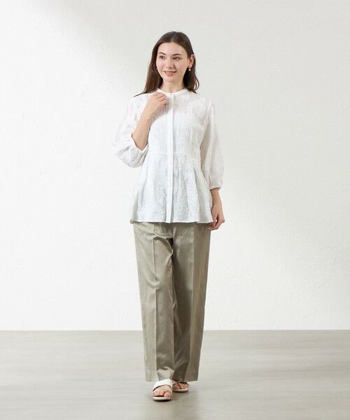 AMACA / アマカ シャツ・ブラウス | カットジャガードタックブラウス | 詳細1