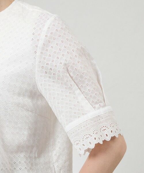 AMACA / アマカ ノーカラージャケット | 【Anniversary Piece】コットン幾何レースブルゾン | 詳細6