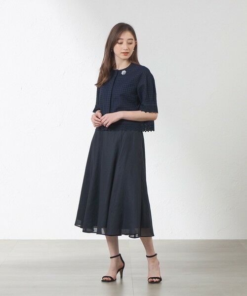 AMACA / アマカ ノーカラージャケット | 【Anniversary Piece】コットン幾何レースブルゾン | 詳細2