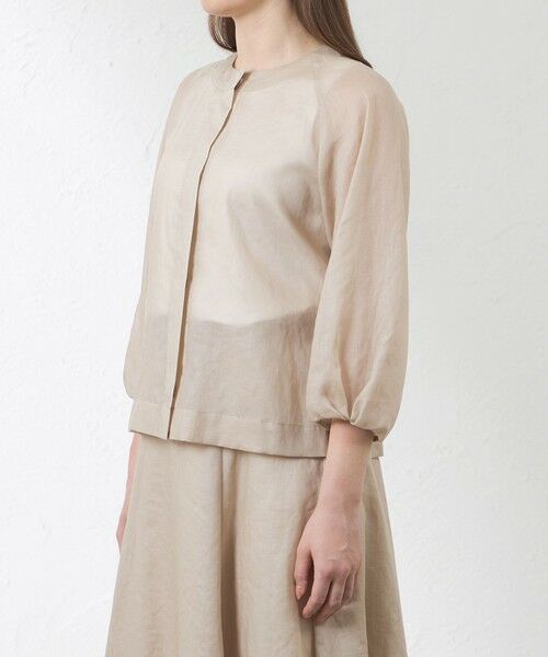 AMACA / アマカ ノーカラージャケット | ポリエステルオーガンジーブルゾン | 詳細6