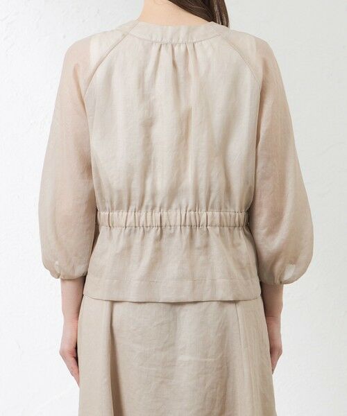 AMACA / アマカ ノーカラージャケット | ポリエステルオーガンジーブルゾン | 詳細7