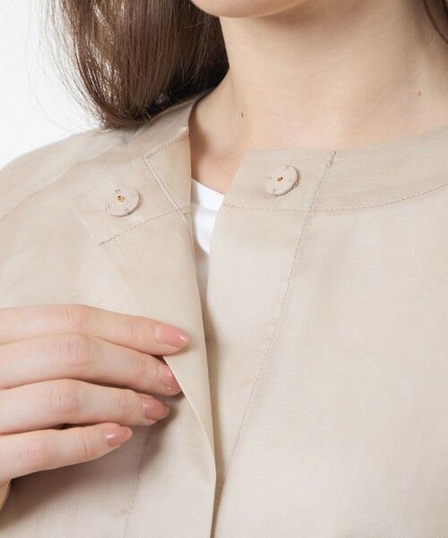 AMACA / アマカ ノーカラージャケット | ポリエステルオーガンジーブルゾン | 詳細10