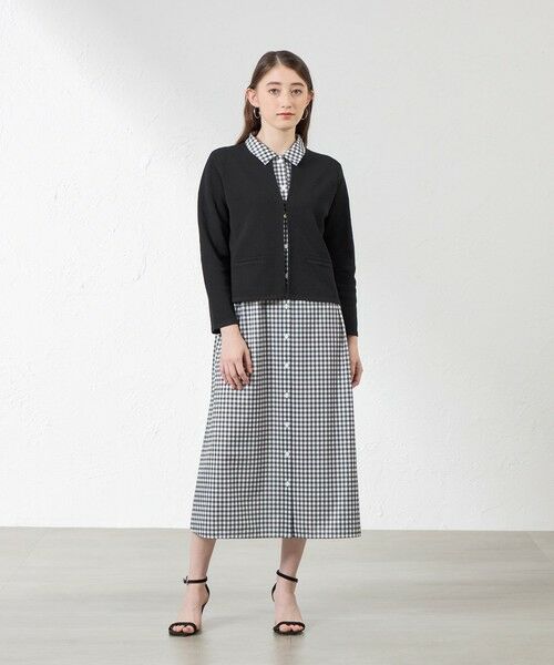 AMACA / アマカ ノーカラージャケット | ペーパーコットンニットジャケット | 詳細3