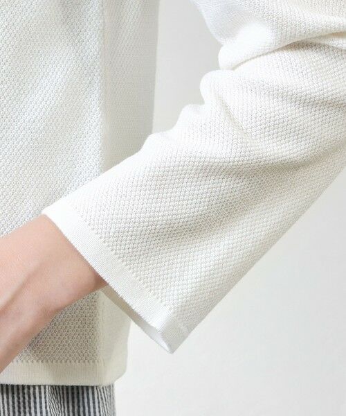 AMACA / アマカ ノーカラージャケット | ペーパーコットンニットジャケット | 詳細7