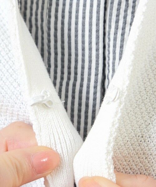 AMACA / アマカ ノーカラージャケット | ペーパーコットンニットジャケット | 詳細8