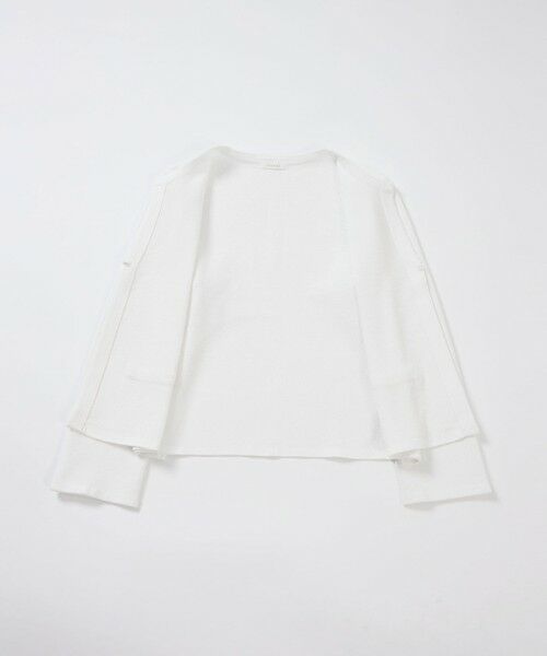 AMACA / アマカ ノーカラージャケット | ペーパーコットンニットジャケット | 詳細9
