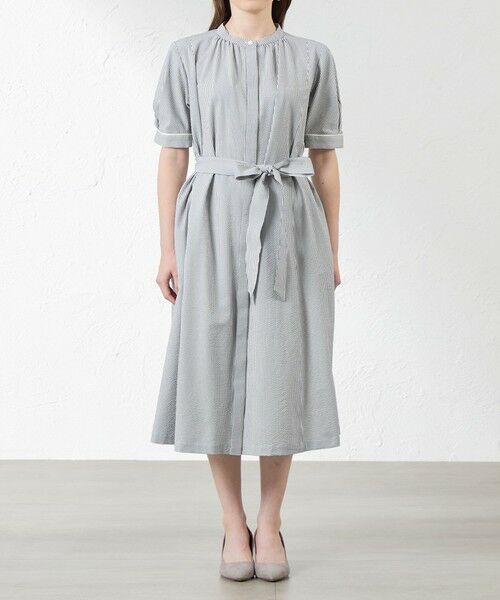 AMACA / アマカ ロング・マキシ丈ワンピース | ポリエステルコットンサッカーワンピース | 詳細4