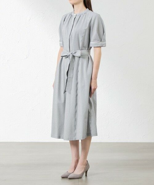 AMACA / アマカ ロング・マキシ丈ワンピース | ポリエステルコットンサッカーワンピース | 詳細5