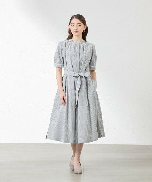 AMACA / アマカ ロング・マキシ丈ワンピース | ポリエステルコットンサッカーワンピース | 詳細1