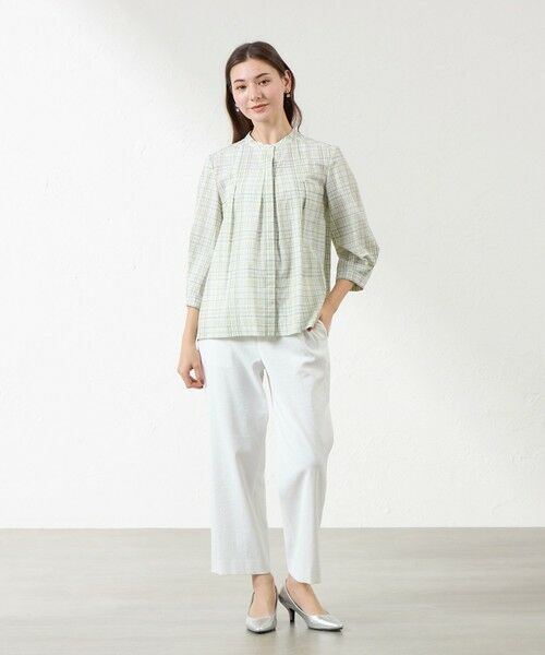 AMACA / アマカ シャツ・ブラウス | レオファインチェック　スタンドカラーシャツ | 詳細3