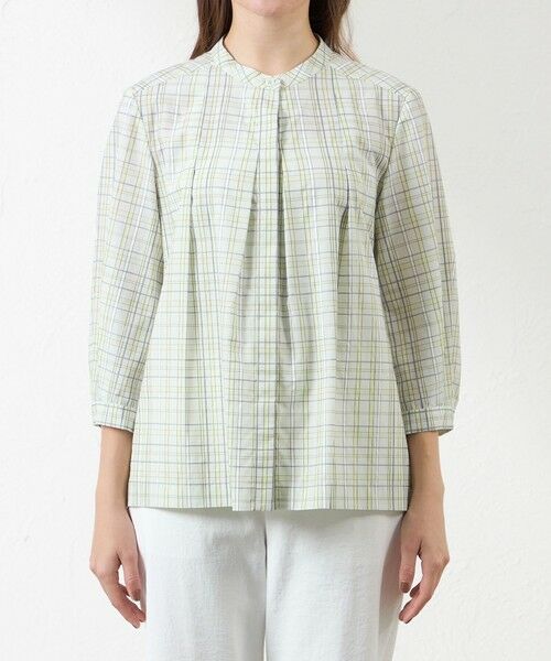 AMACA / アマカ シャツ・ブラウス | レオファインチェック　スタンドカラーシャツ | 詳細5