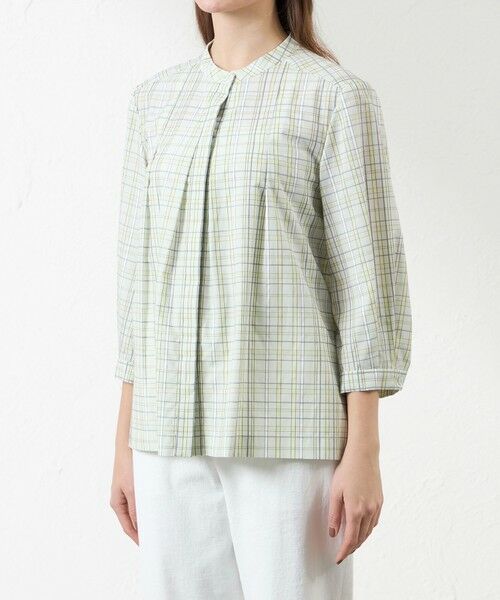 AMACA / アマカ シャツ・ブラウス | レオファインチェック　スタンドカラーシャツ | 詳細6