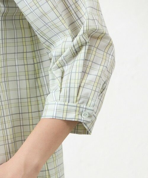 AMACA / アマカ シャツ・ブラウス | レオファインチェック　スタンドカラーシャツ | 詳細8