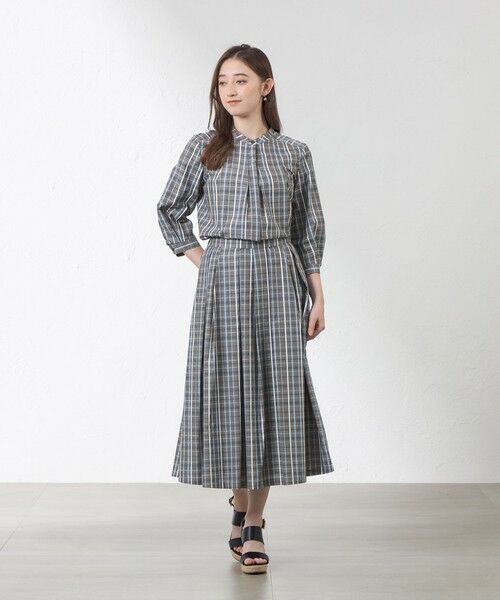 AMACA / アマカ シャツ・ブラウス | レオファインチェック　スタンドカラーシャツ | 詳細2