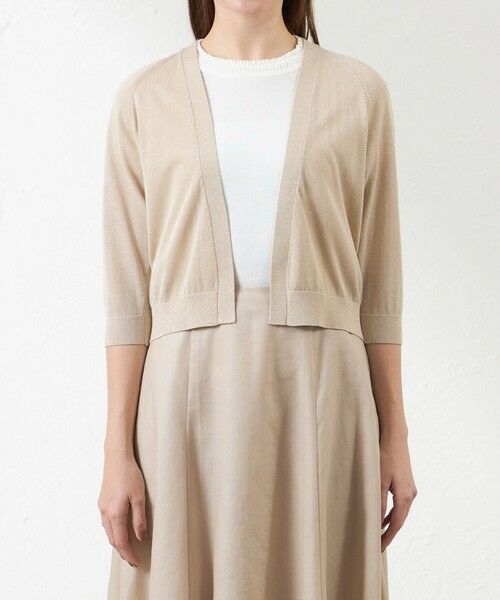 AMACA / アマカ ニット・セーター | シャイニーコットン混ラメボレロ | 詳細2