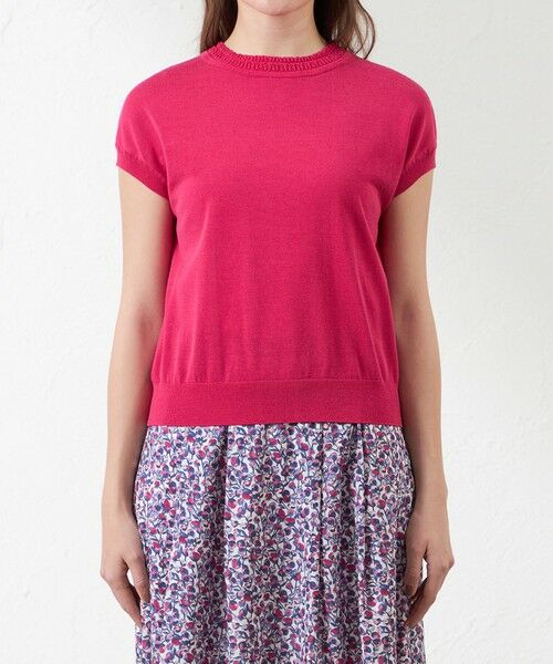 AMACA / アマカ ニット・セーター | シャイニーコットン混プルオーバー | 詳細5