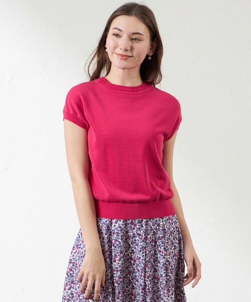 AMACA / アマカ ニット・セーター | シャイニーコットン混プルオーバー | 詳細8