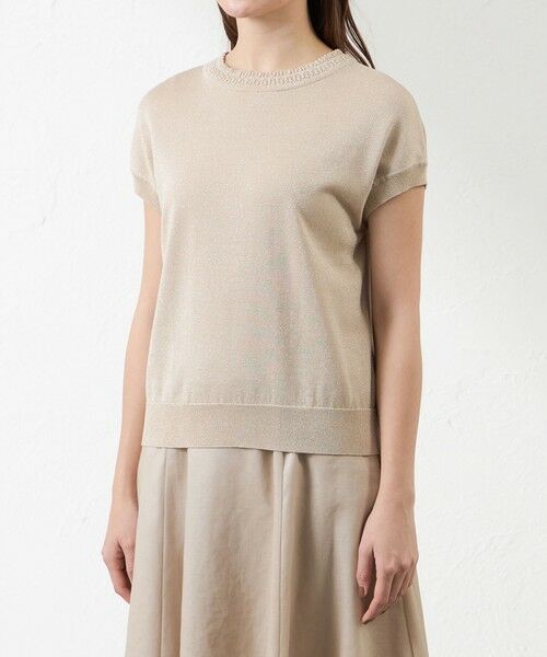 AMACA / アマカ ニット・セーター | シャイニーコットン混ラメプルオーバー | 詳細3