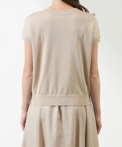 AMACA / アマカ ニット・セーター | シャイニーコットン混ラメプルオーバー | 詳細4