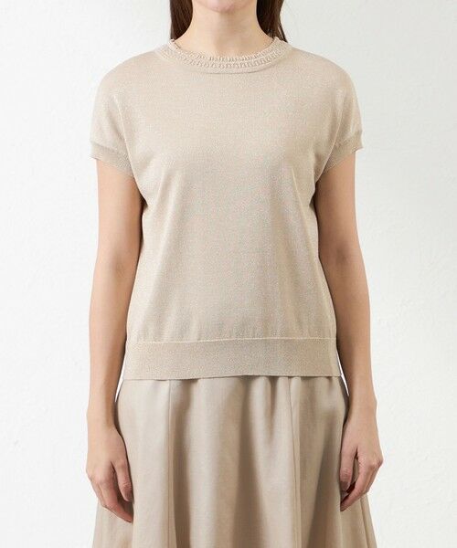 AMACA / アマカ ニット・セーター | シャイニーコットン混ラメプルオーバー | 詳細2