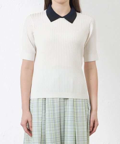 AMACA / アマカ ニット・セーター | ブライトレーヨンニットポロ | 詳細3