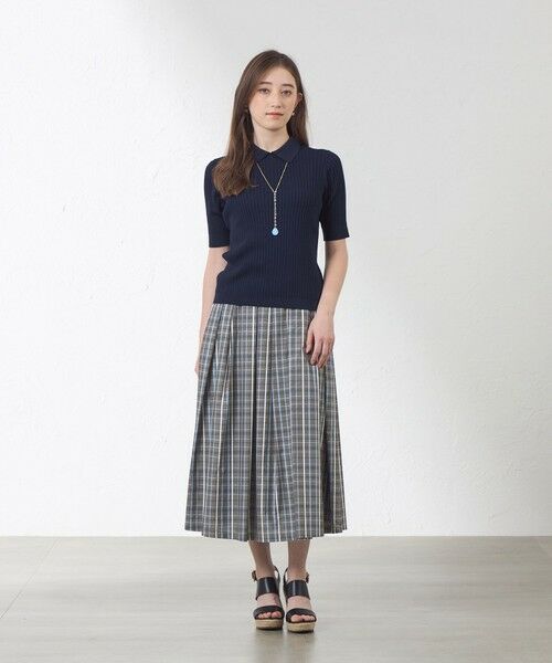 AMACA / アマカ ニット・セーター | ブライトレーヨンニットポロ | 詳細2