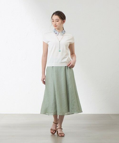 AMACA / アマカ ニット・セーター | 【Anniversary Piece】ブライトレーヨン襟付きプルオーバー | 詳細1