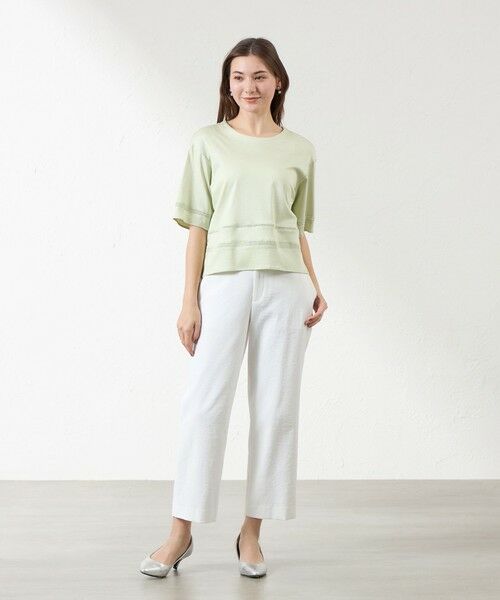 AMACA / アマカ カットソー | レース切り替え半袖Tシャツ | 詳細4