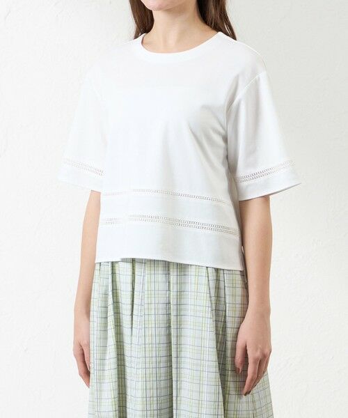 AMACA / アマカ カットソー | レース切り替え半袖Tシャツ | 詳細6