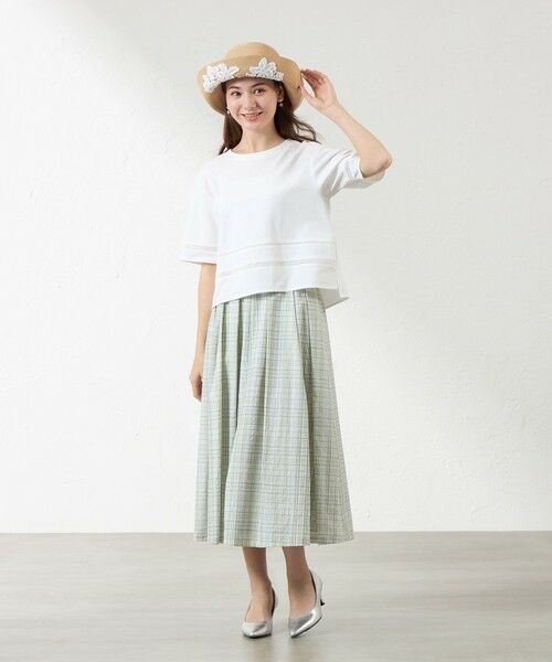 AMACA / アマカ カットソー | レース切り替え半袖Tシャツ | 詳細2