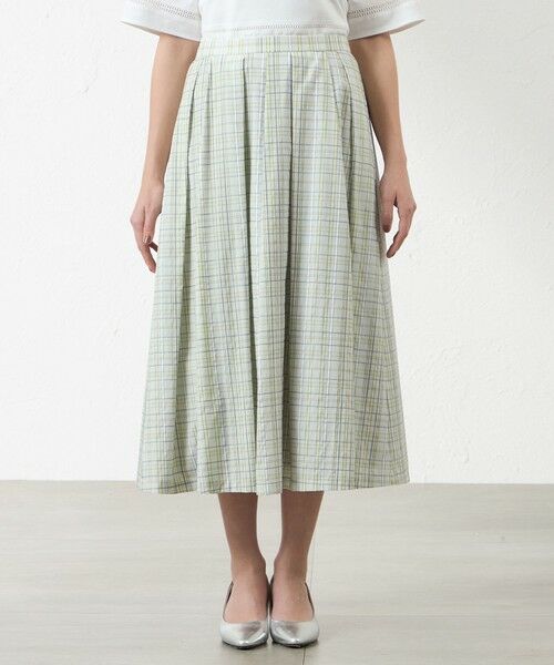 AMACA / アマカ ロング・マキシ丈スカート | レオファインチェック　タックスカート | 詳細5