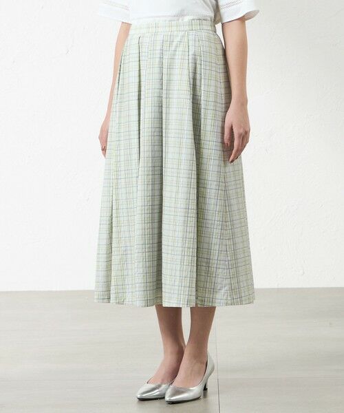 AMACA / アマカ ロング・マキシ丈スカート | レオファインチェック　タックスカート | 詳細6