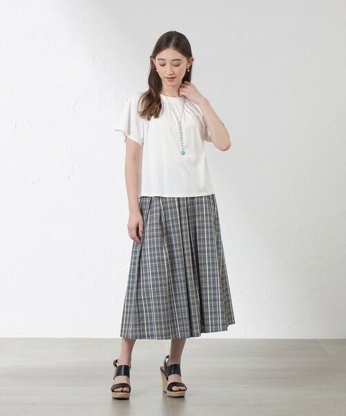 AMACA / アマカ ロング・マキシ丈スカート | レオファインチェック　タックスカート | 詳細2
