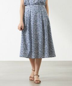 未使用タグ付き アマカ AMACA スカート ミモレ丈 青＆白 36