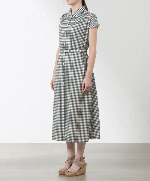 AMACA / アマカ ロング・マキシ丈ワンピース | ギンガムプリントシャツワンピース | 詳細3