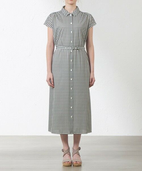 AMACA / アマカ ロング・マキシ丈ワンピース | ギンガムプリントシャツワンピース | 詳細9