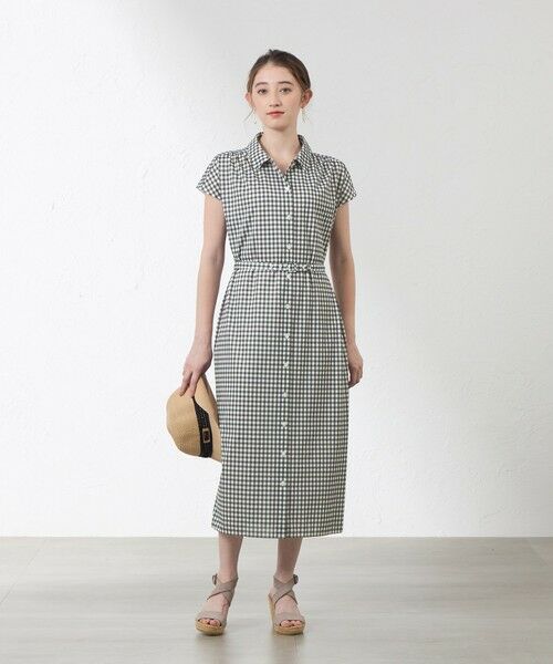 AMACA / アマカ ロング・マキシ丈ワンピース | ギンガムプリントシャツワンピース | 詳細1