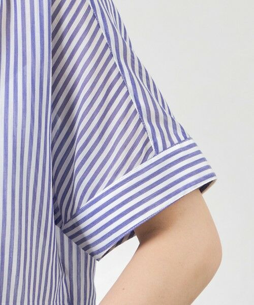AMACA / アマカ シャツ・ブラウス | ストライプスタンドカラーブラウス | 詳細6
