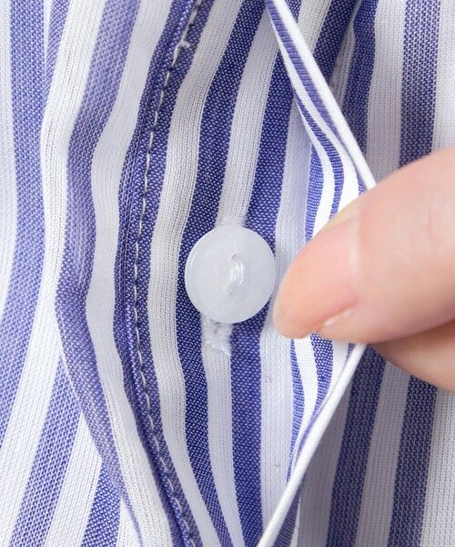 AMACA / アマカ シャツ・ブラウス | ストライプスタンドカラーブラウス | 詳細8