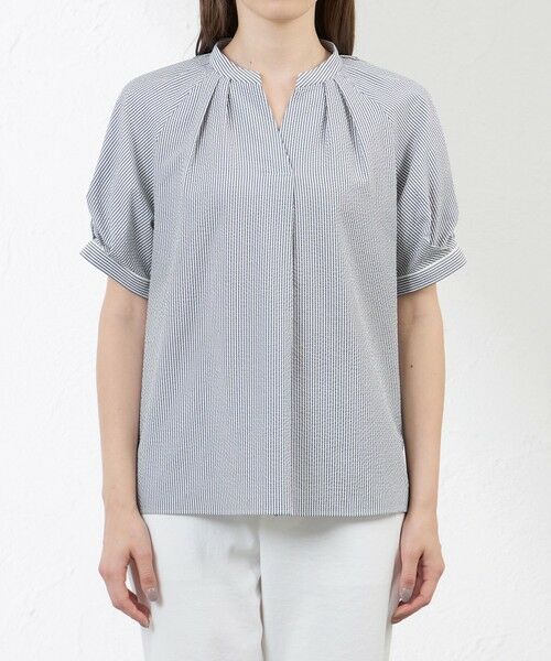 AMACA / アマカ シャツ・ブラウス | ポリエステルコットンサッカーブラウス | 詳細3