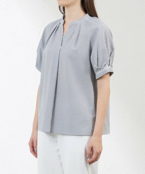 AMACA / アマカ シャツ・ブラウス | ポリエステルコットンサッカーブラウス | 詳細4