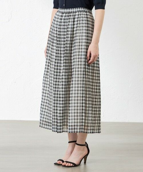 AMACA / アマカ ロング・マキシ丈スカート | ギンガムプリーツシアースカート | 詳細4