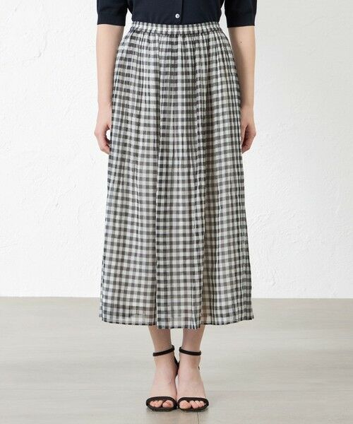 AMACA / アマカ ロング・マキシ丈スカート | ギンガムプリーツシアースカート | 詳細3