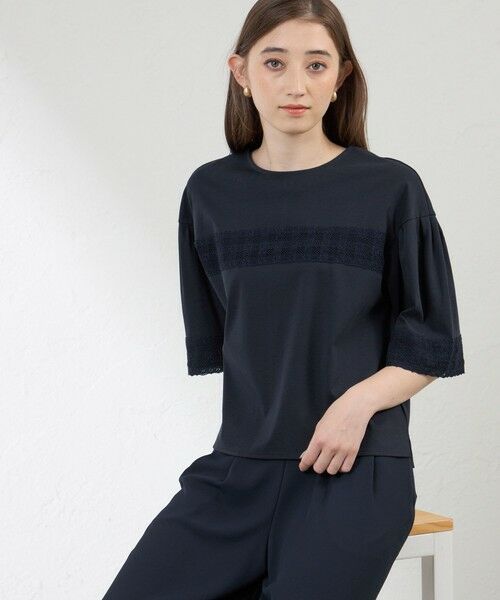 AMACA / アマカ カットソー | 【Anniversary　Piece】シルケットスムース×レース プルオーバー | 詳細4