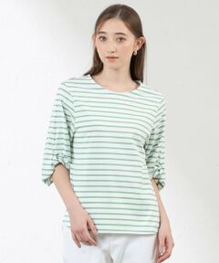 AMACA アマカ コットンレース コンビカットソー ホワイト 白 綿100%L AMACA｜アマカのTシャツ/カットソー（ホワイト/白色系）通販