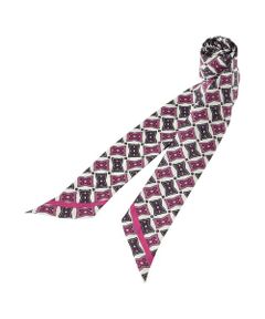 AMACA / アマカ マフラー・ショール・スヌード・ストール | 剣先リボンプリントナロースカーフ